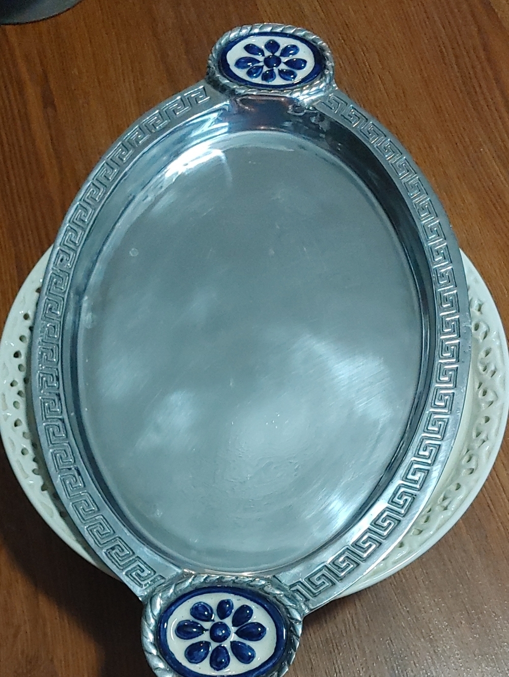 Metal Oval Serving Tray